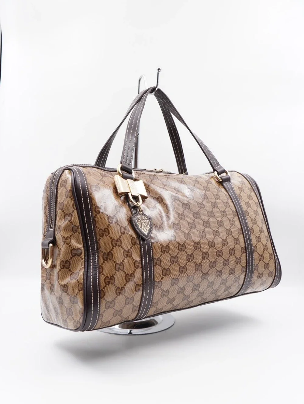 CM18 💗 Gucci Crystal Monogram Duchessa Boston Bag